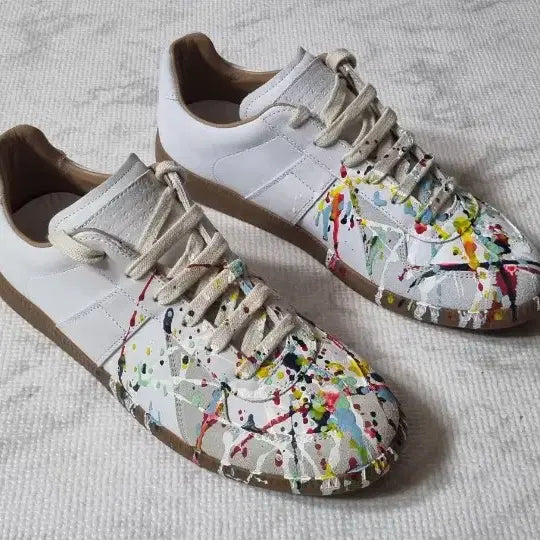 [BUNJANG] Maison Margiela Paint Drop German Army Trainers Size 40 / 메종 마르지엘라 페인트 드롭 독일군 40
