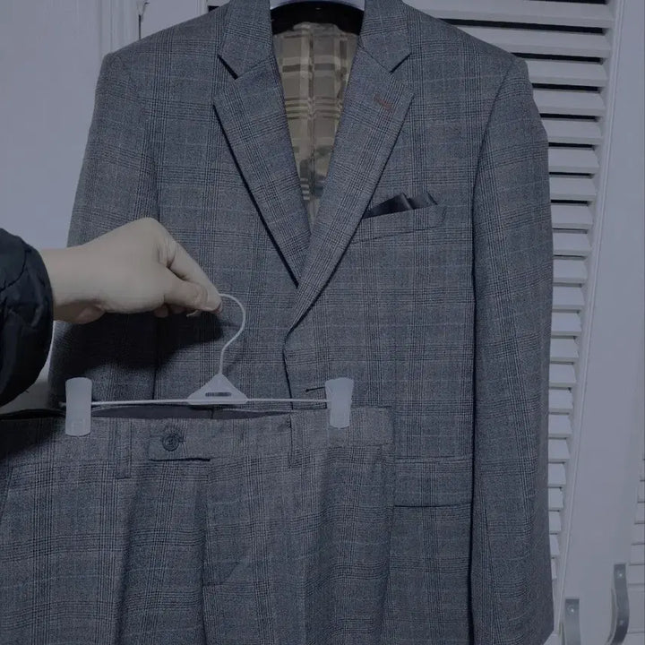 [BUNJANG] Bas So Homme Slim Fit Classic Check Suit Set / 95 바쏘옴므 슬림핏 클래식 체크 정장 수트 세트