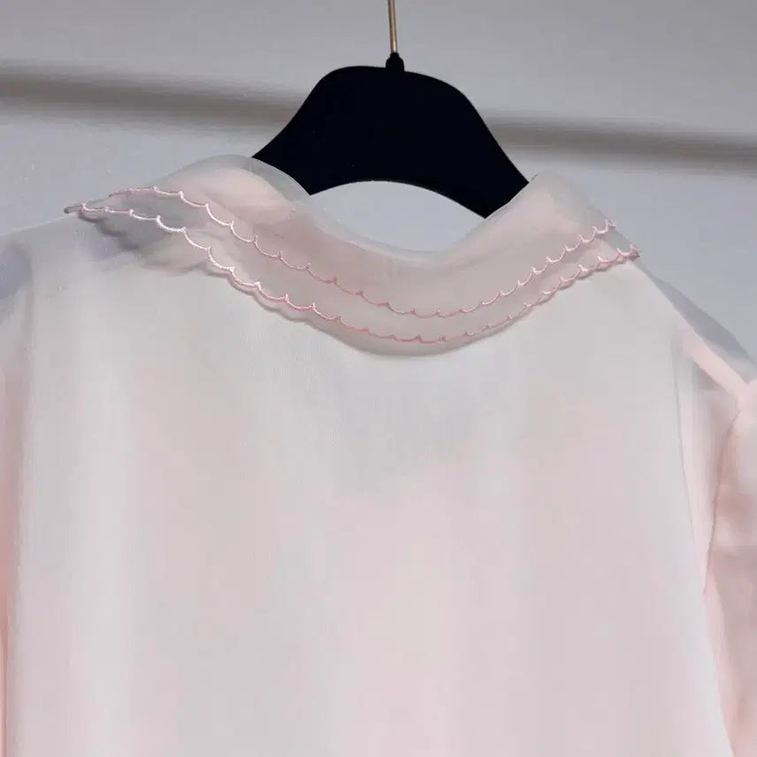[BUNJANG] It Michaa Pink Lace Collar Blouse / 잇미샤 it michaa 블라우스 핑크