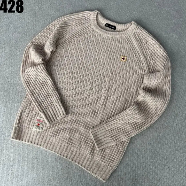 [BUNJANG] Dsquared2 Beige Loose Fit Knit Sweater / 디스퀘어드2 루즈핏 니트 스웨터 베이지