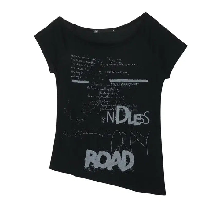 [BUNJANG] Bohemian Seoul Funky Scoop Neck Tee / 보헤미안서울 FUNKY SCOOP NECK TEE 스쿱넥티