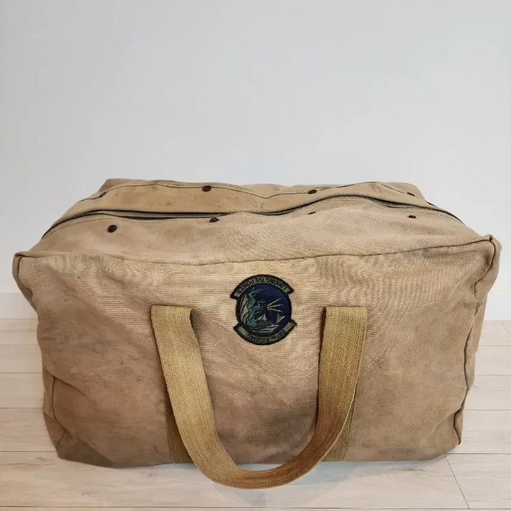 [BUNJANG] U.S. Air Force Pilot Kit Bag Vintage Canvas / 미공군 조종사 키트백