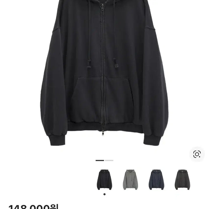 [BUNJANG] Polytelu Human Index Loose Zip Hoodie Black / (3)폴리테루휴먼인덱스루즈드집후디 블랙