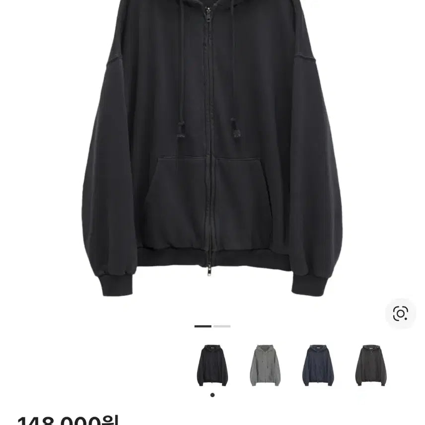 [BUNJANG] Polytelu Human Index Loose Zip Hoodie Black / (3)폴리테루휴먼인덱스루즈드집후디 블랙