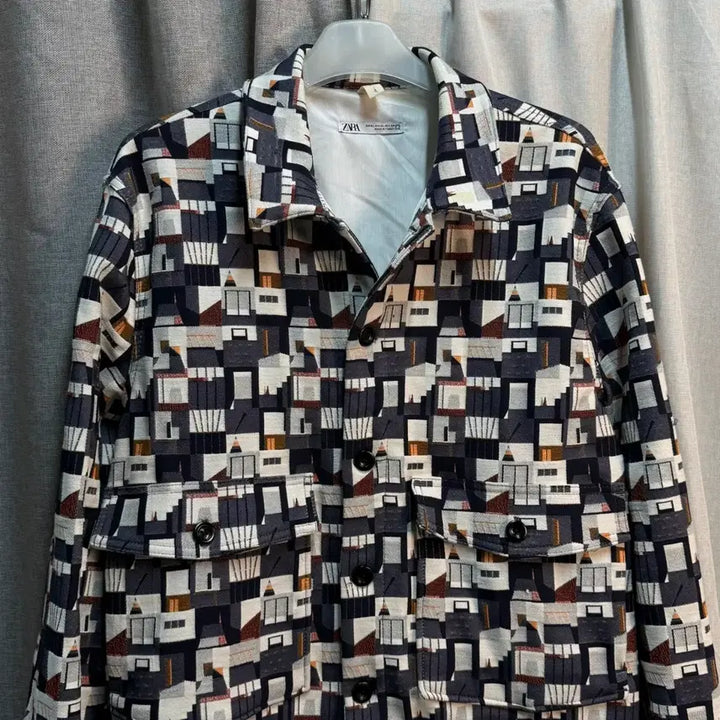 [BUNJANG] Zara x Erin Wilson Multicolor Blouson Jacket XL / [XL/105] 자라 X Erin Wilson 멀티컬러 자켓 블루종