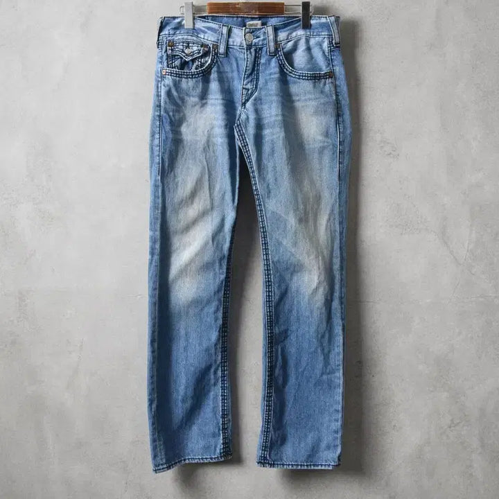 [BUNJANG] True Religion Straight Leg Jeans Denim Pants M0414 / 트루릴리전 스트레이트진 청바지 32 M0414