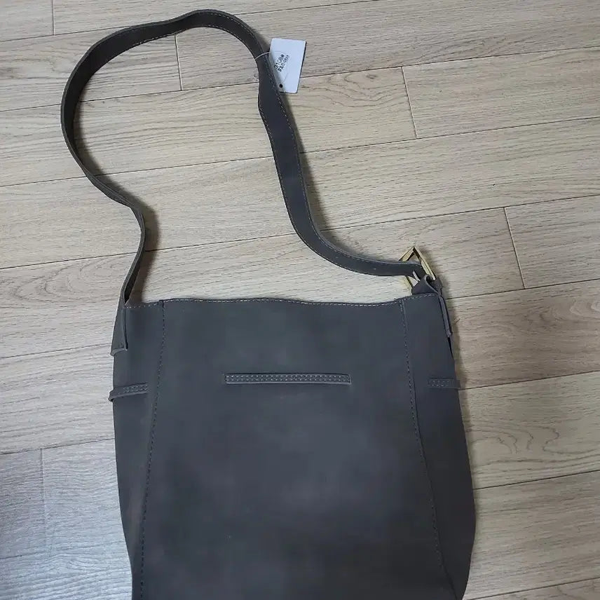 [BUNJANG] Ribbon Detail Grey Shoulder Bag / 리본 장식 회색 숄더백