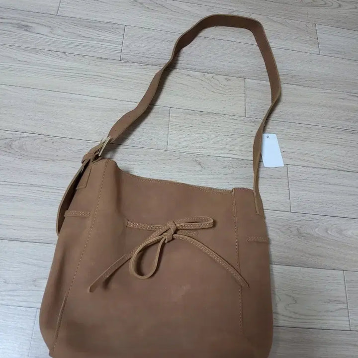 [BUNJANG] Suede Bucket Bag Brown Shoulder Bag / 스웨이드 버킷백 브라운 숄더백