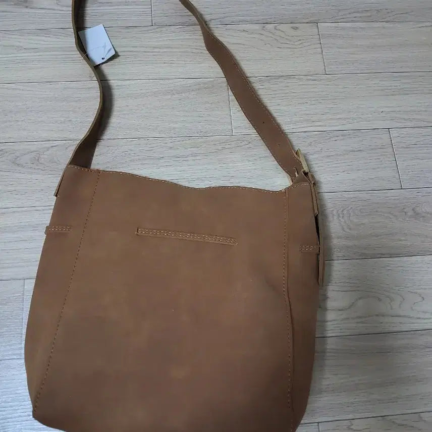 [BUNJANG] Suede Bucket Bag Brown Shoulder Bag / 스웨이드 버킷백 브라운 숄더백