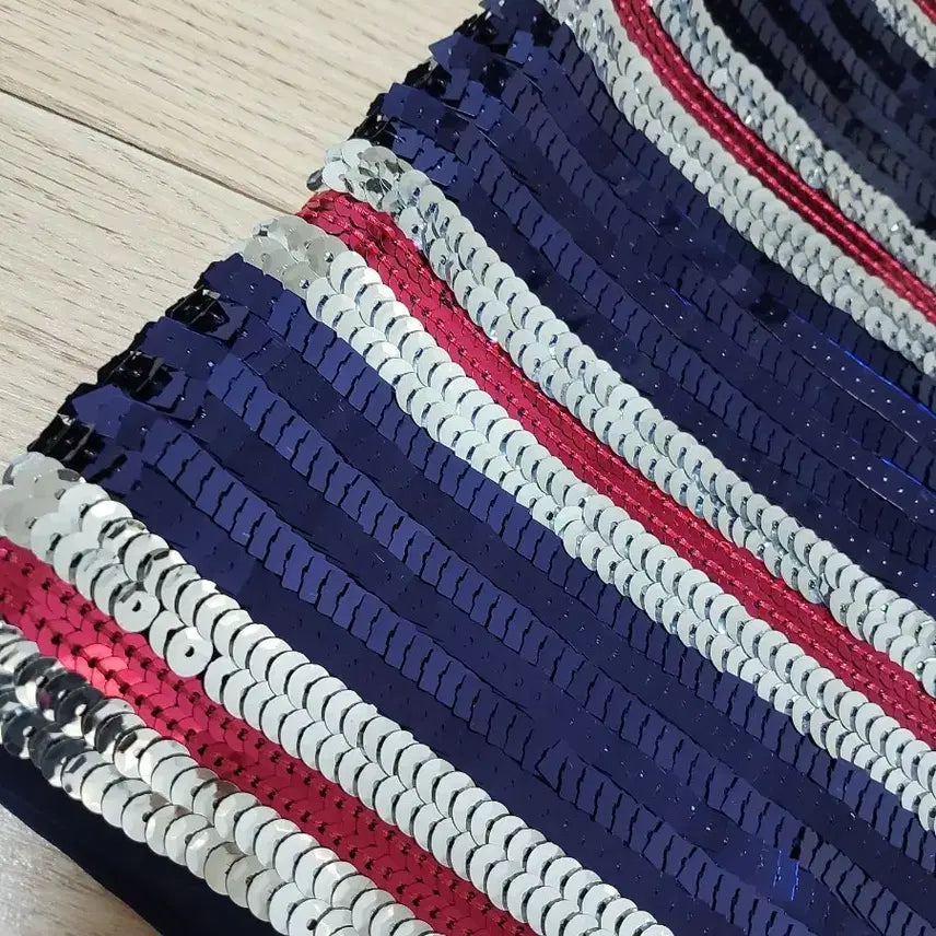[BUNJANG] Sequin Stripe Sleeveless Mini Dress / 스팽글 스트라이프 민소매 원피스