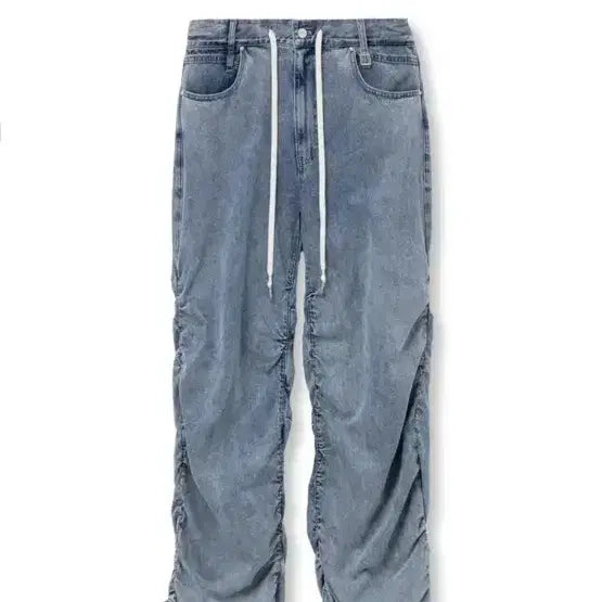 [BUNJANG] Wooyoungmi Shirring Denim Pants Blue / [48]우영미 셔링 데님팬츠 블루