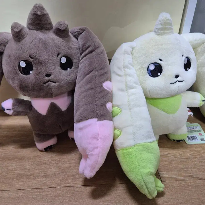 [BUNJANG] Digimon Terriermon &amp; Lopmon Doll Set / (택포 4.8) 디지몬 테리어몬, 로프몬 인형 세트 정품