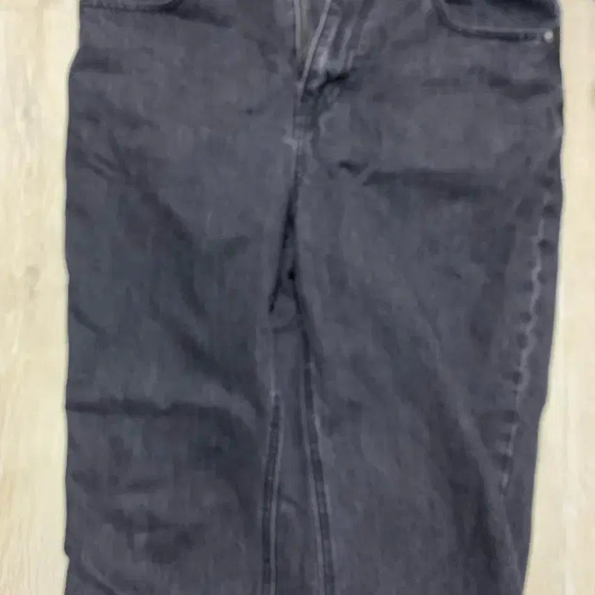 [BUNJANG] Ourdays Semi Wide Black Denim L / 아워데이즈 세미 와이드 블랙 데님 L