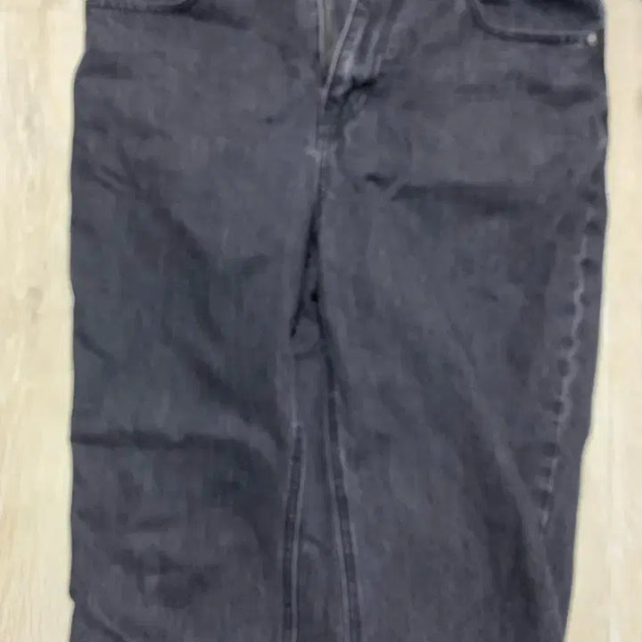 [BUNJANG] Ourdays Semi Wide Black Denim L / 아워데이즈 세미 와이드 블랙 데님 L