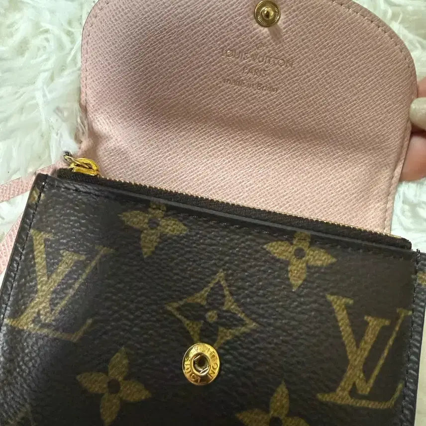 [BUNJANG] Louis Vuitton Rosalie Coin Purse Monogram Pink Bifold Wallet / 정품 루이비통 로잘리 코인 퍼스 모노그램 핑크 카드 반지갑