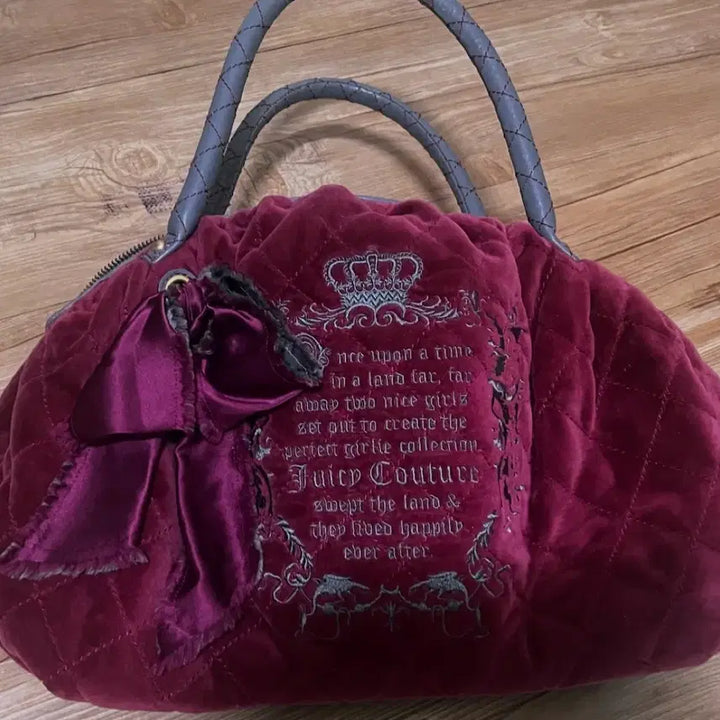 [BUNJANG] Juicy Couture Red Velvet Garu Shoulder Bag / 쥬시꾸뛰르 레드 벨벳 갸루 숄더백