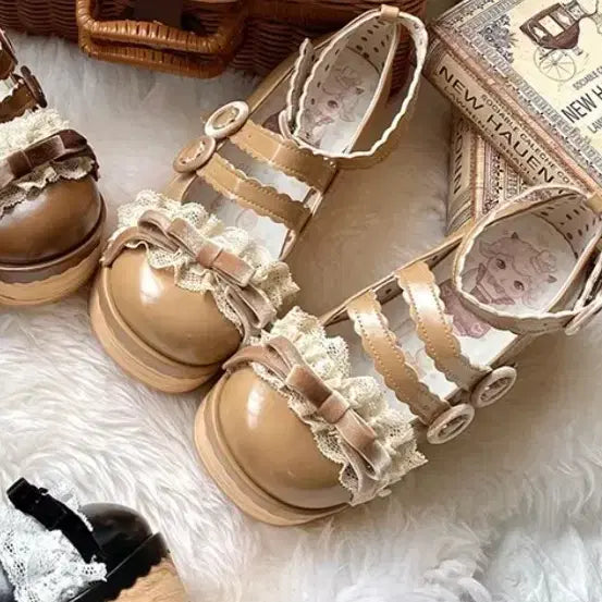 [BUNJANG] Lolita Brown Shoes / 로리타 신발 브라운 색 판매합니다.