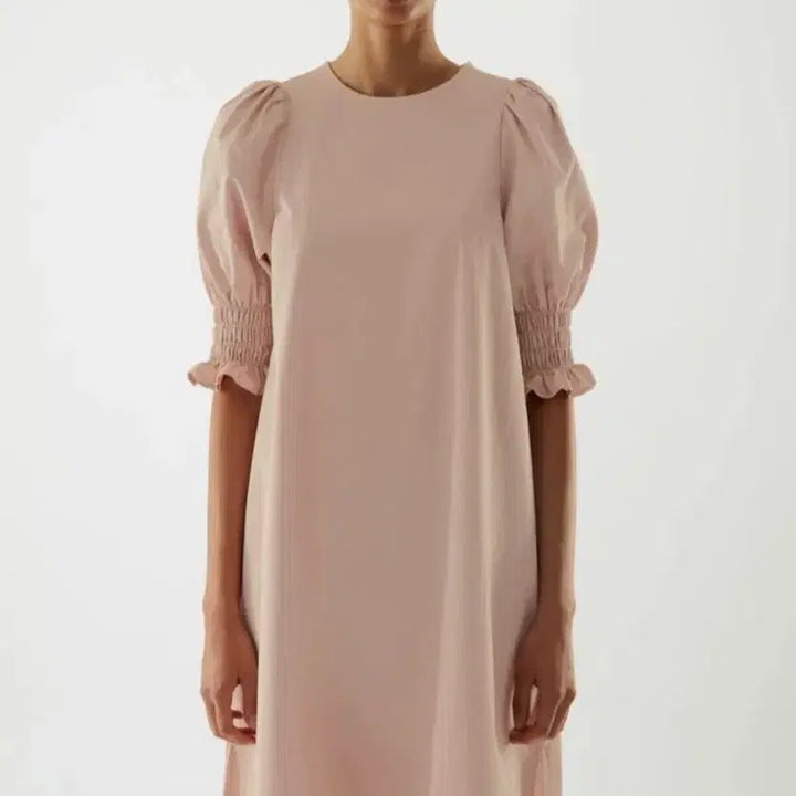 [BUNJANG] COS Smocked Puff Sleeve Dress - Dusty Rose Pink / 인기 품절이었던 COS 스모크드 퍼프소매 원피스 판매-톤다운 베이비핑크