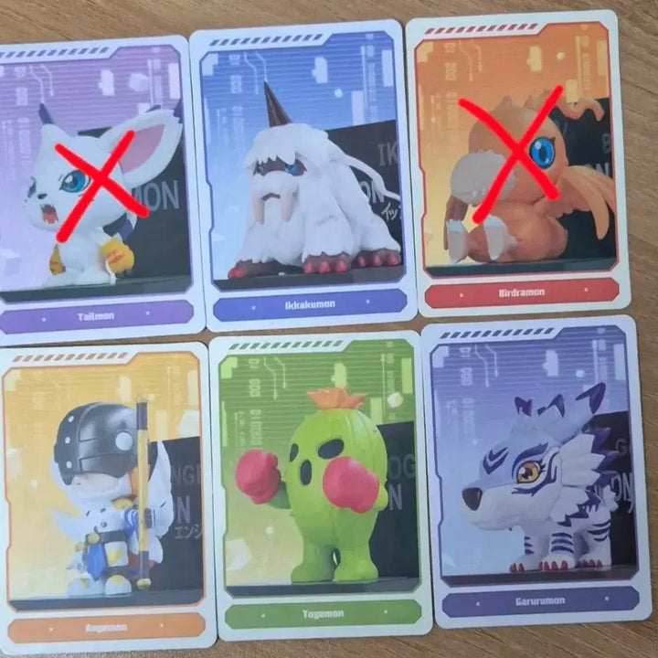 [BUNJANG] Digimon Pop Mart Figure Cards (6 Types) / 디지몬 팝마트 피규어 카드 6종