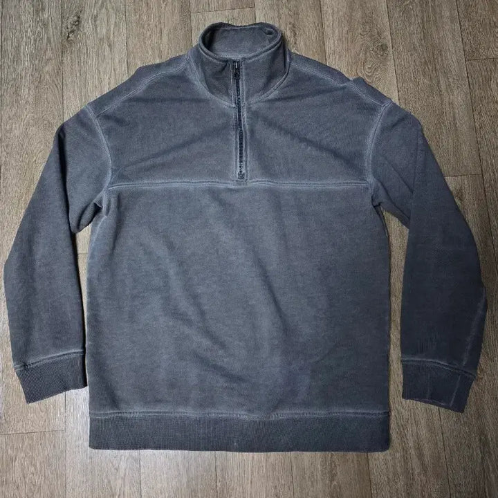 [BUNJANG] Serie Half-Zip Dye Sweatshirt Charcoal Size 100 / 시리즈 반집업 스웻 셔츠 새제품 팝니다
