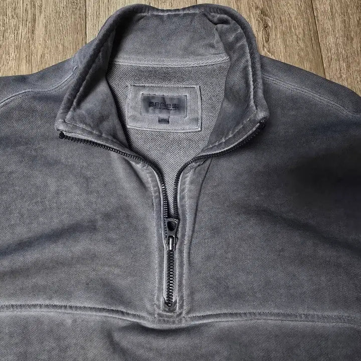 [BUNJANG] Serie Half-Zip Dye Sweatshirt Charcoal Size 100 / 시리즈 반집업 스웻 셔츠 새제품 팝니다