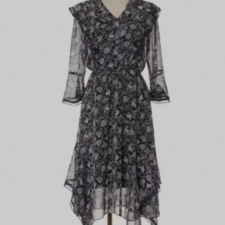 [BUNJANG] Egoist Frill Chiffon Dress / 에고이스트 정가28만 프릴 쉬폰 원피스