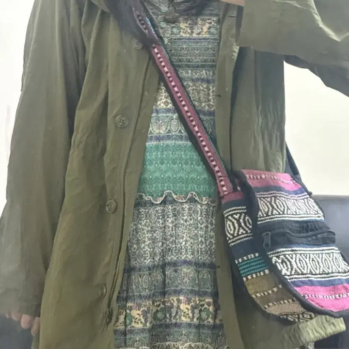 [BUNJANG] Vintage Hippie Crossbody Bag / 빈티지 히피 크로스백 에스닉 페이즐리 모리