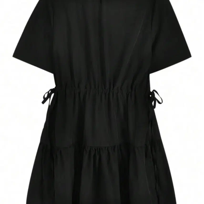 [BUNJANG] Black Ruffle Mini Dress - Size M / 블랙 반팔 캉캉 미니 원피스M[새제픔]