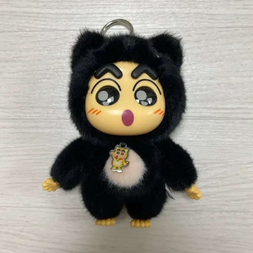 [BUNJANG] Crayon Shin-chan Rabuvu Collaboration Cat Plush Keychain (15cm) / 미사용) 짱구 라부부 인형 키링 고양이