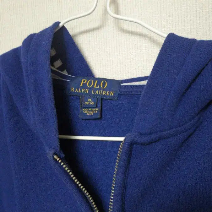 [BUNJANG] Polo Ralph Lauren Blue Half-Zip Hoodie / 폴로 블루 하프집업 후드티