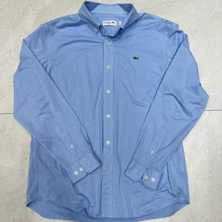 [SOLD OUT] [라코스테] 남성 저지 블루 스트라이프 셔츠 (L)