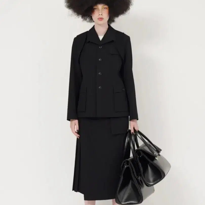 [BUNJANG] Comme des Garçons Black Midi Skirt / 꼼데가르송 블랙  스커트