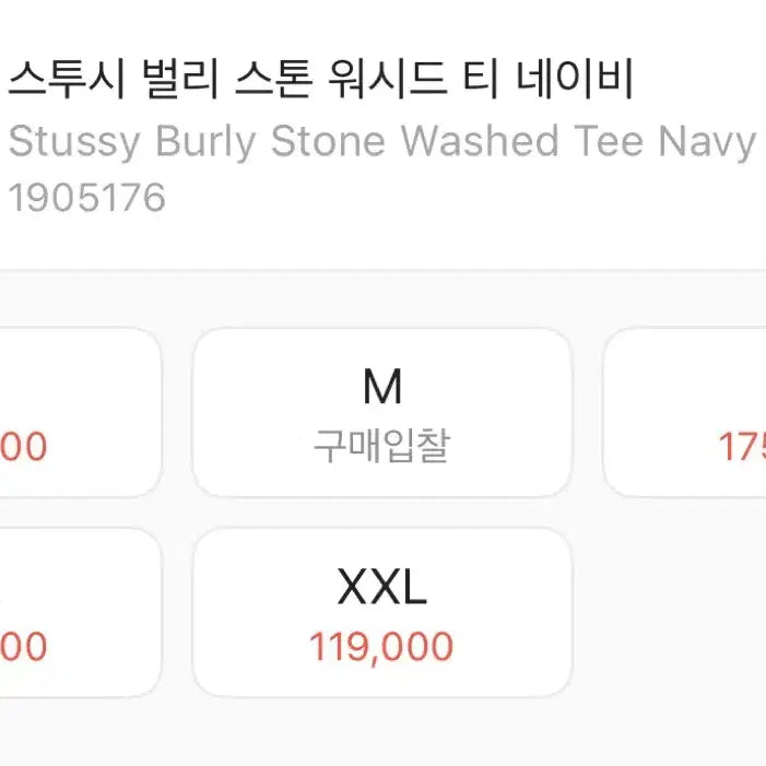 [BUNJANG] Stussy Burly Stone Washed Tee, Navy, S / 스투시 BURLY STONE WASHED TEE, NAVY