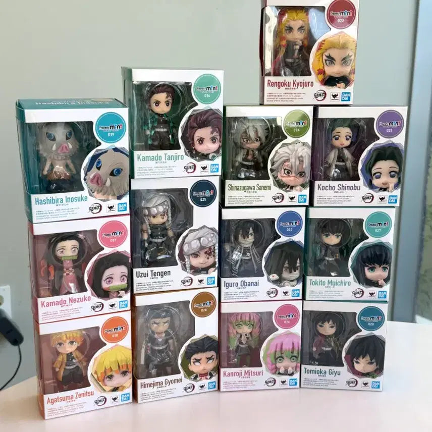 [BUNJANG] Tamashii Nations Figuarts mini Muichiro Tokito Set (13 Figures) / 판매)귀멸의칼날 피규아츠 아츠미니 무이치로 등 13종 세트 피규어