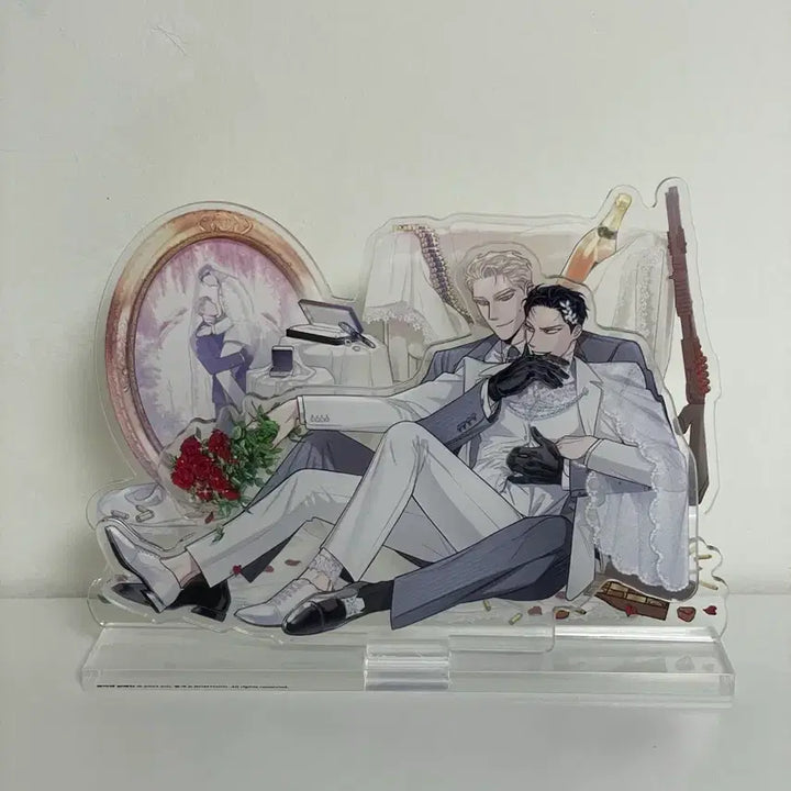 [BUNJANG] Rose and Champagne Acrylic Standee Goods Set / (판매) 장미와 샴페인 아크릴 스탠드 굿즈세트