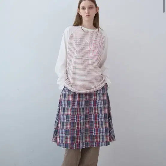 [BUNJANG] Enzo Blues Mix Fabric Boxy LST (Ivory) / 엔조 블루스 믹스 패브릭 박시 LST (Ivory)/ 정가 69,000
