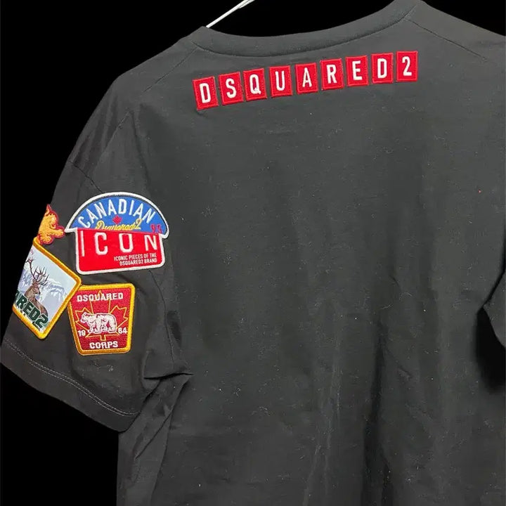 [BUNJANG] Dsquared2 Patch Short Sleeve T-Shirt Black XL / 디스퀘어드2 패치 반팔 티셔츠 블랙