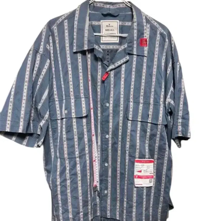[BUNJANG] Maison Mihara Yasuhiro Patterned Short Sleeve Shirt / Mihara Yasuhiro 메종 미하라야스히로 셔츠