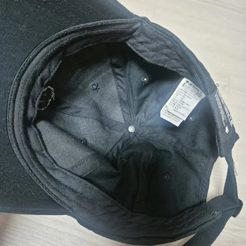 [BUNJANG] Descente Black Ball Cap Hat / 데상트 블랙 볼캡 모자