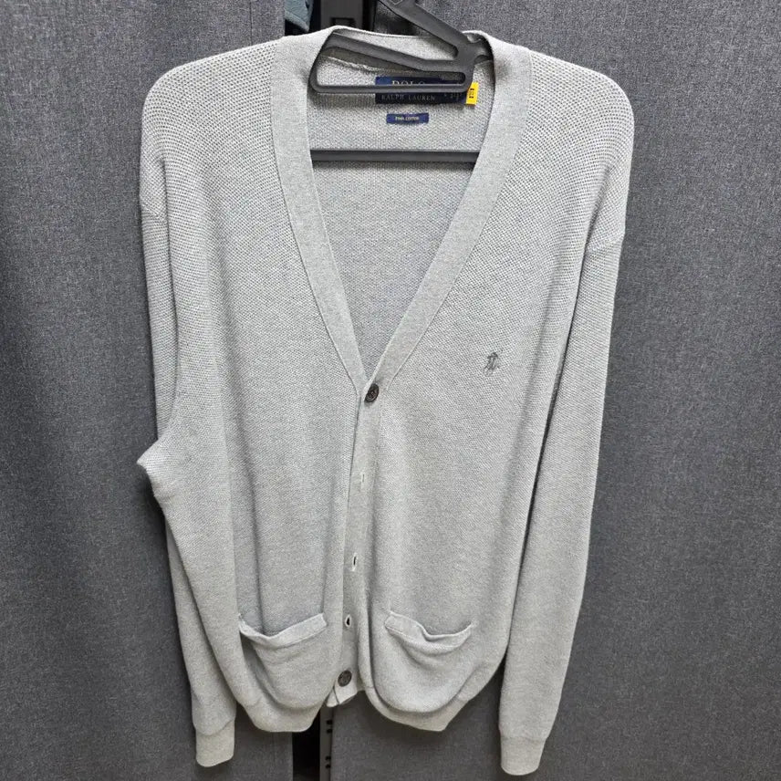 [SOLD OUT] 폴로 피마코튼 가디건 그레이 L사이즈