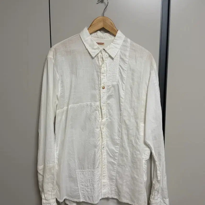 [BUNJANG] Capital Kathmandu White Linen Shirt (Size 4) / 캐피탈 카트만두 화이트 린넨 셔츠(4사이즈)