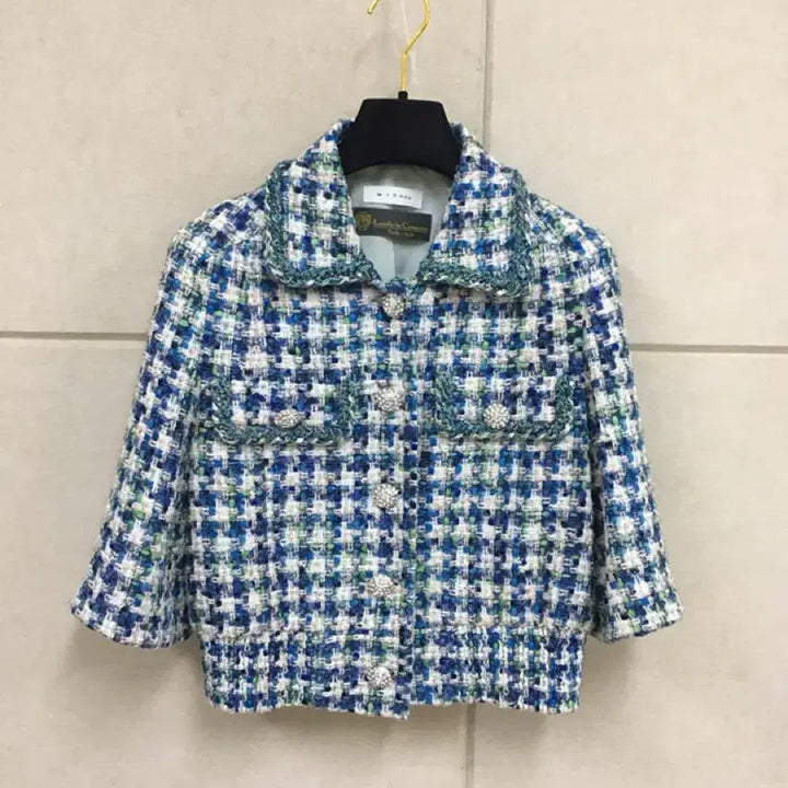 [BUNJANG] Misha 23SS Italian Campore Tweed Short-Sleeve Jacket / 23년식 미샤 정품 이태리 캄포레원단  반팔트위드자켓