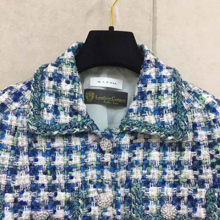 [BUNJANG] Misha 23SS Italian Campore Tweed Short-Sleeve Jacket / 23년식 미샤 정품 이태리 캄포레원단  반팔트위드자켓