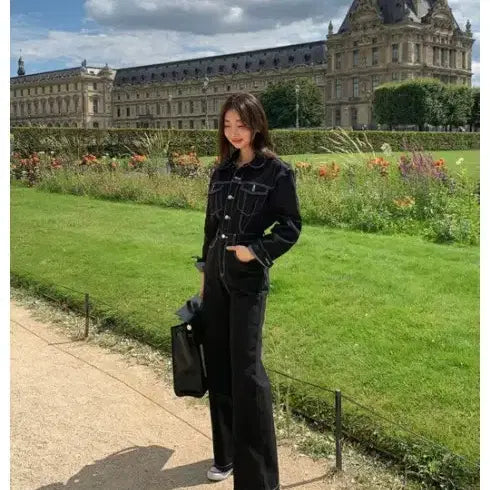 [BUNJANG] BRON Non-Faded Denim Jumpsuit / 브론 논페이드 데님 점프수트