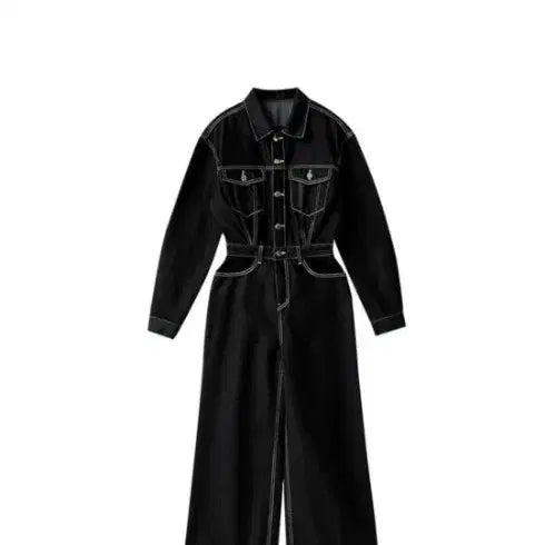 [BUNJANG] BRON Non-Faded Denim Jumpsuit / 브론 논페이드 데님 점프수트