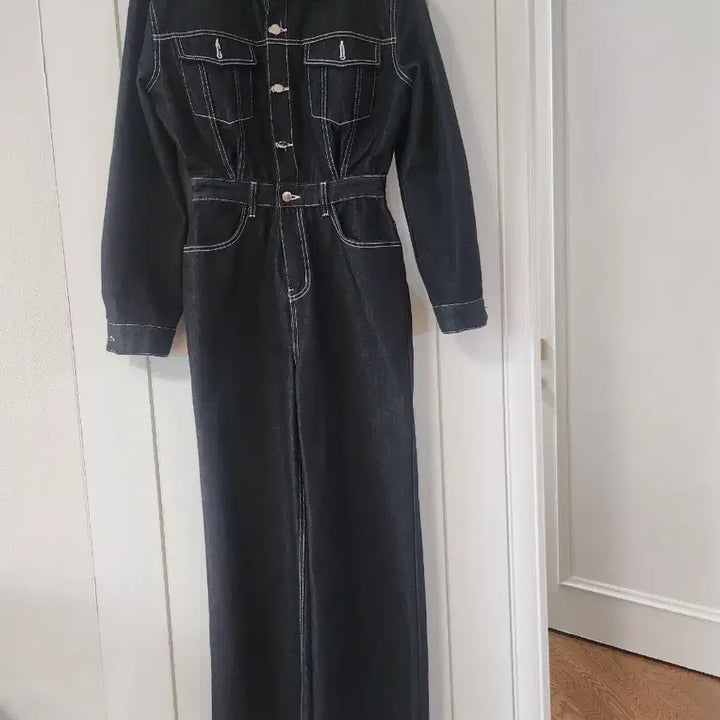 [BUNJANG] BRON Non-Faded Denim Jumpsuit / 브론 논페이드 데님 점프수트