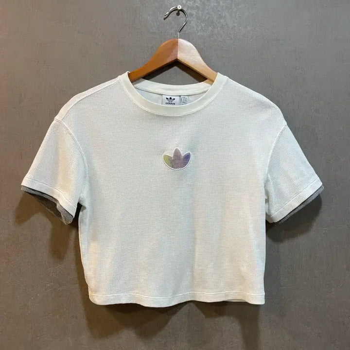 [BUNJANG] Adidas Cropped Waffle T-Shirt XS / 아디다스 크롭 와플 반팔티 XS