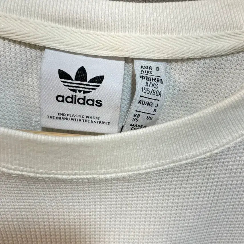 [BUNJANG] Adidas Cropped Waffle T-Shirt XS / 아디다스 크롭 와플 반팔티 XS