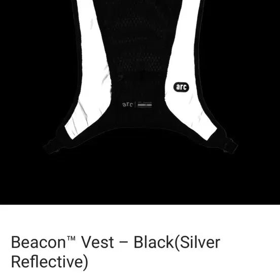 [BUNJANG] Arc Running Vest Black (Silver Reflective) / arc 아크 러닝 베스트 블랙(실버 리플렉티브)