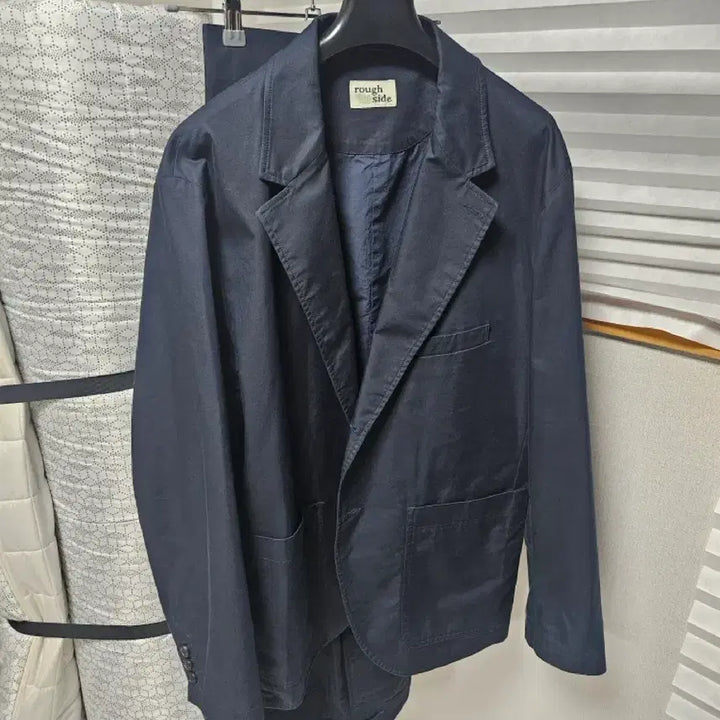 [BUNJANG] Roughside Club Setup Dark Navy Size 2 / 러프사이드 클럽 셋업 다크네이비 2사이즈